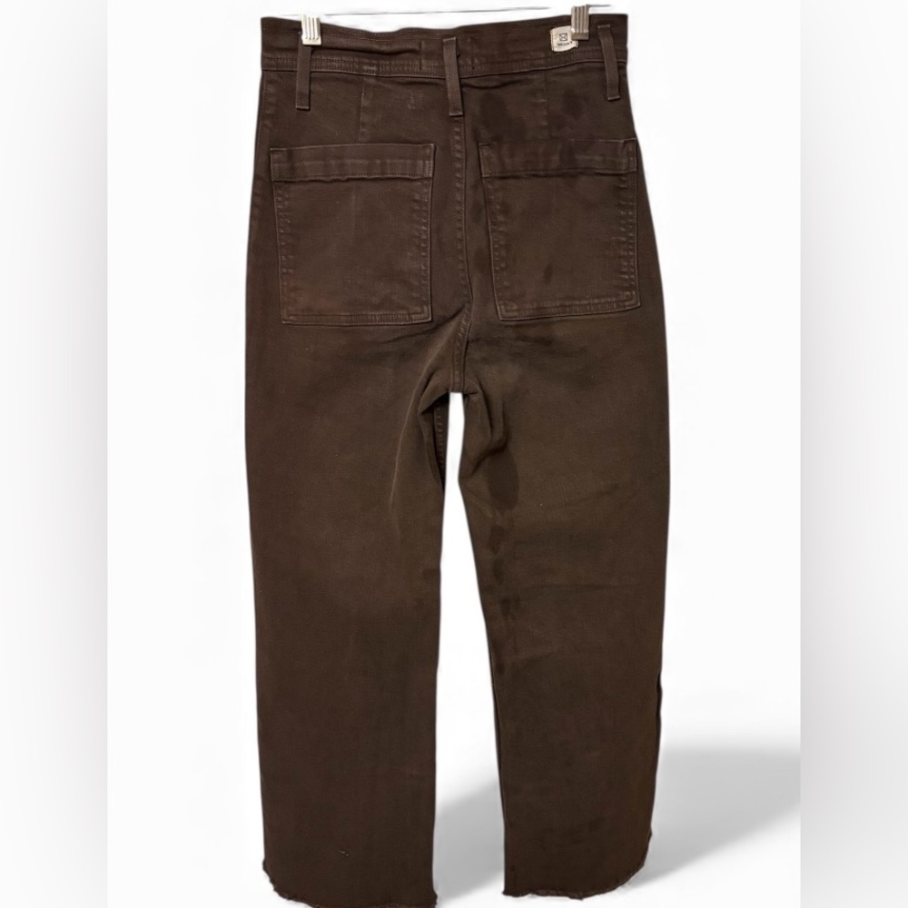 Letter To Juliet Brown Wide Leg Jeans with Distressed Hem - Picture 2 of 8